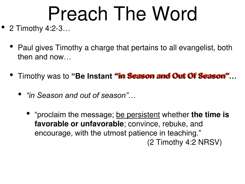 preach the word 2 timothy 4 2 3 2