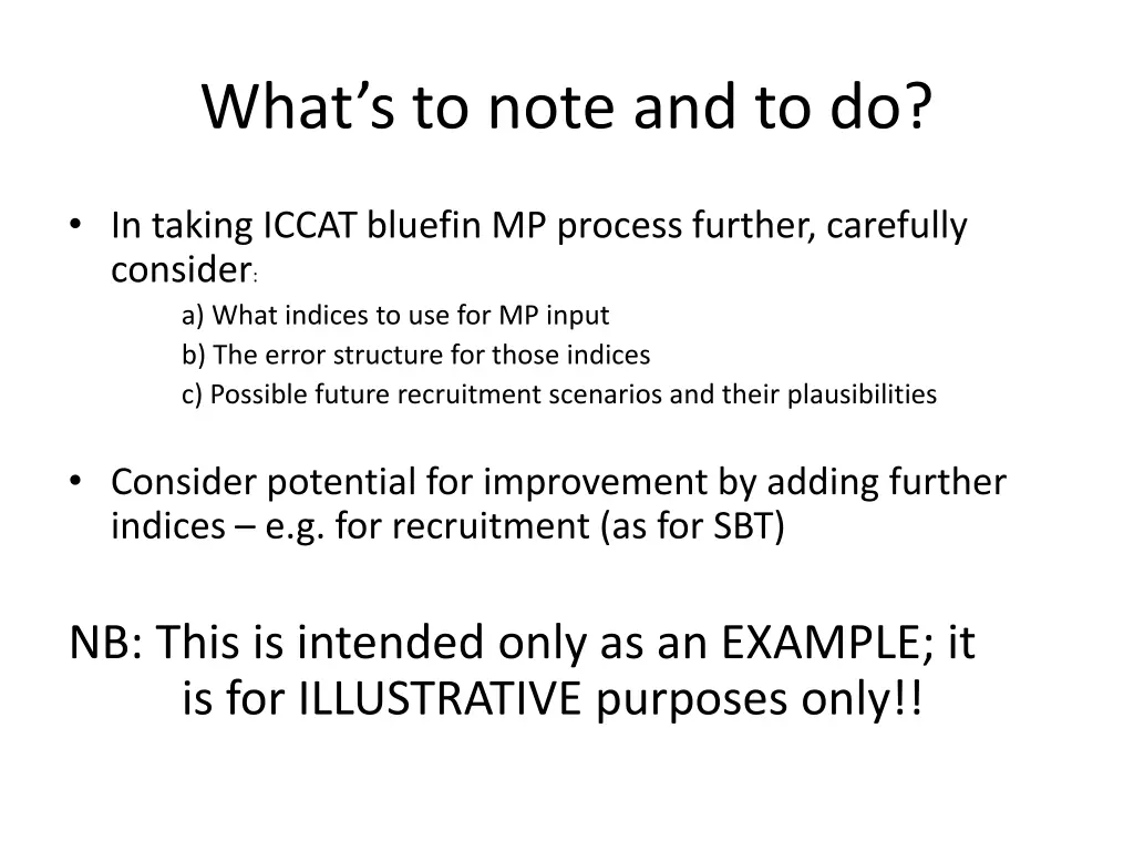 what s to note and to do