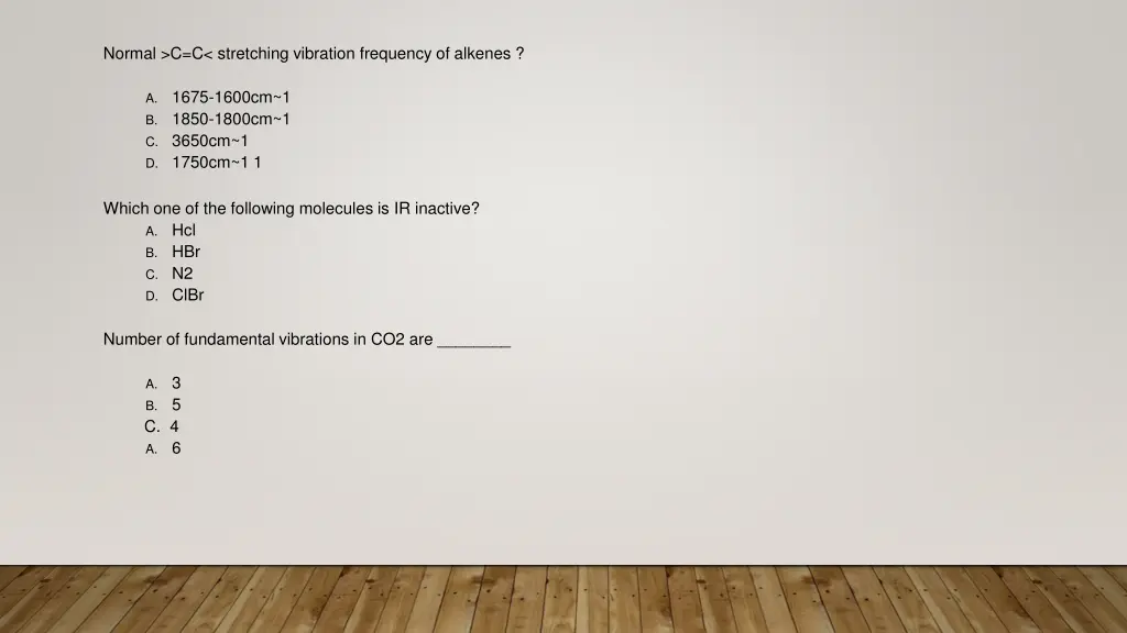 normal c c stretching vibration frequency