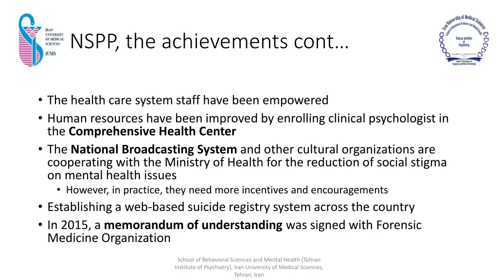 nspp the achievements cont