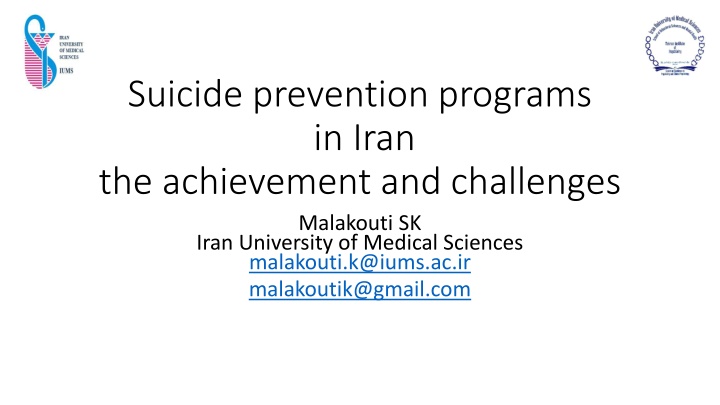 suicide prevention programs in iran