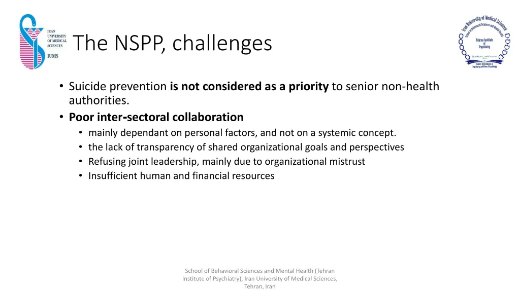 the nspp challenges