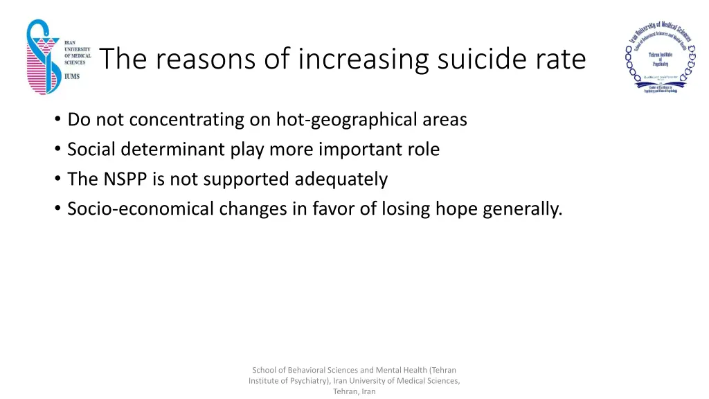 the reasons of increasing suicide rate