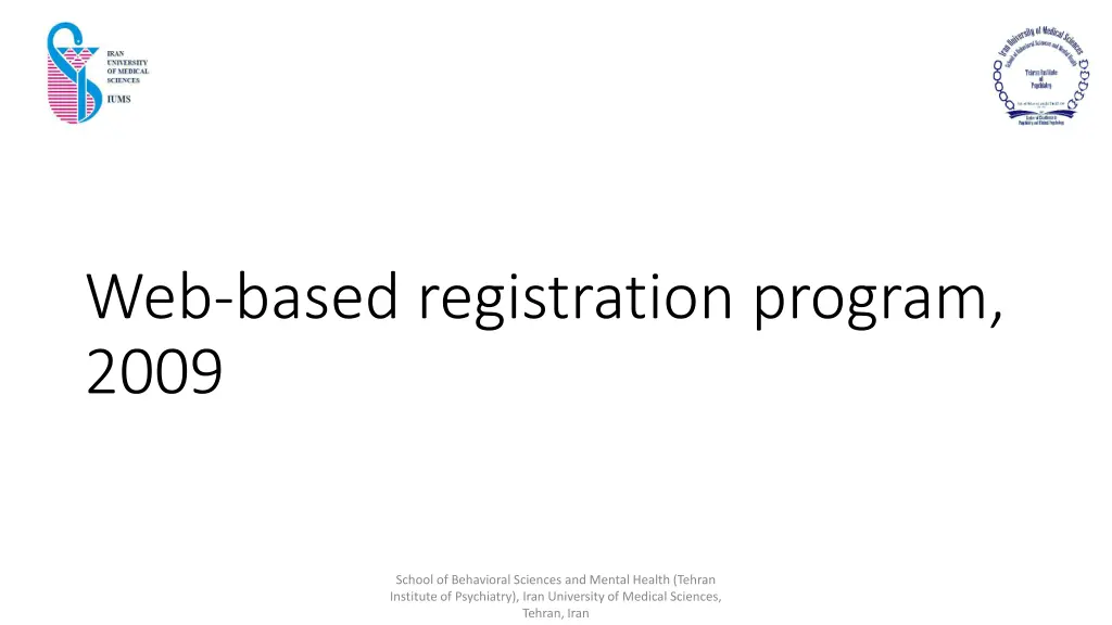 web based registration program 2009