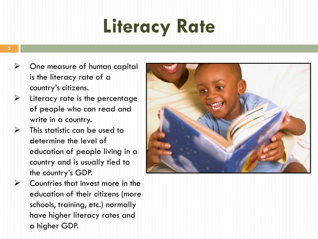 literacy rate