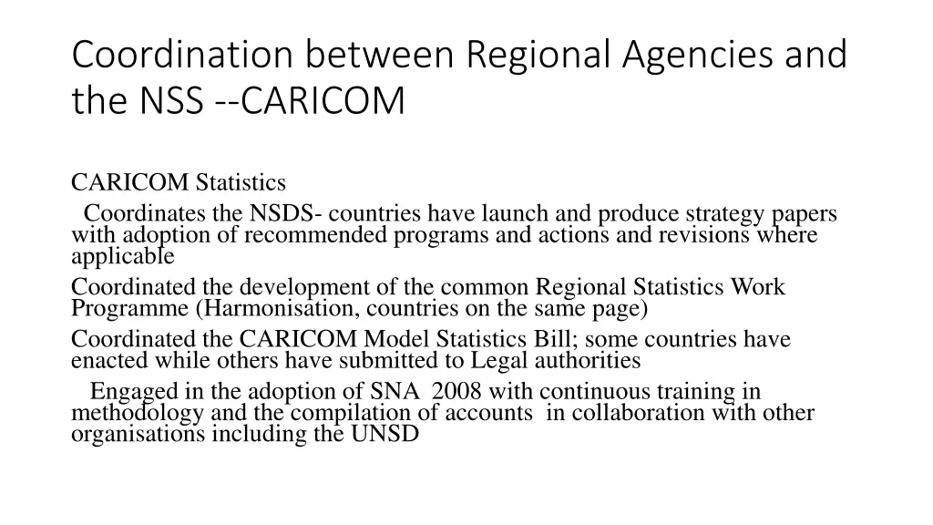 coordination between regional agencies