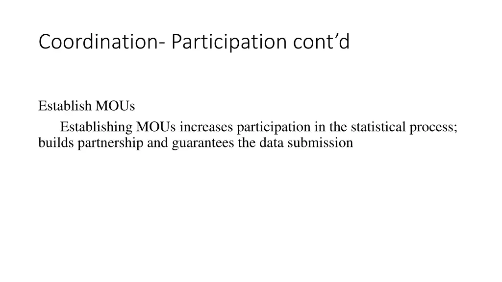 coordination participation cont d