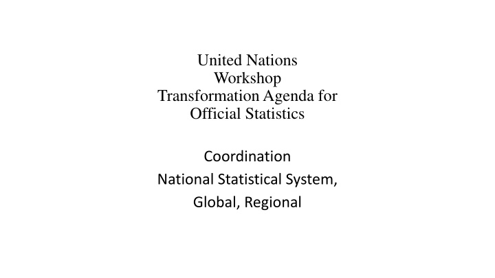 united nations workshop transformation agenda