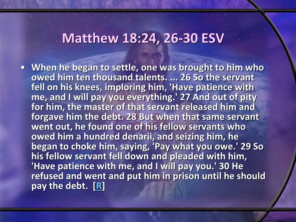 matthew 18 24 26 30 esv