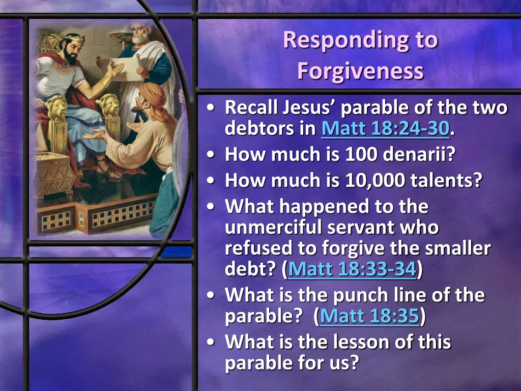 responding to forgiveness