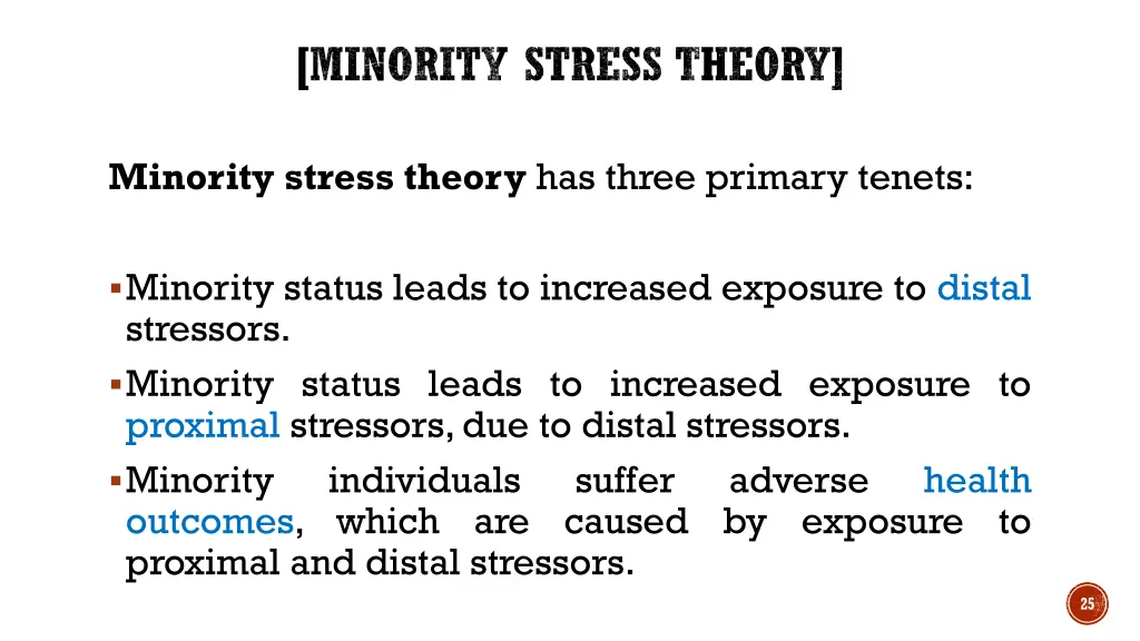 minority stress theory