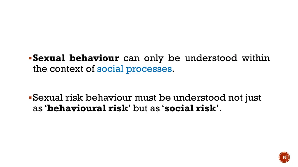 sexual behaviour can only be understood within