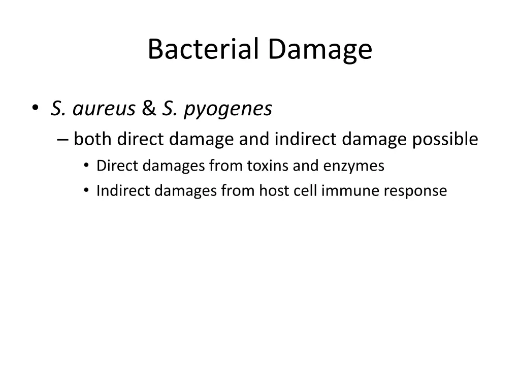bacterial damage