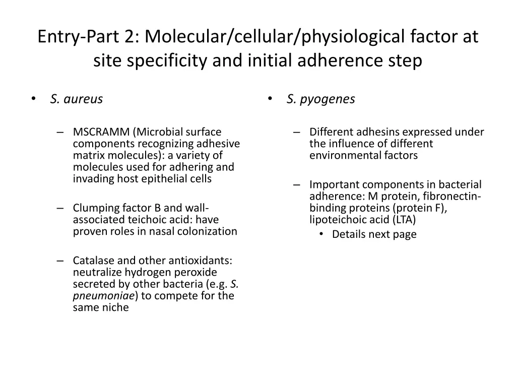 entry part 2 molecular cellular physiological