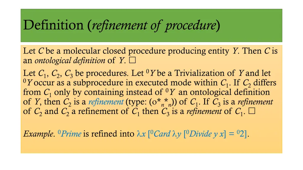 definition refinement of procedure
