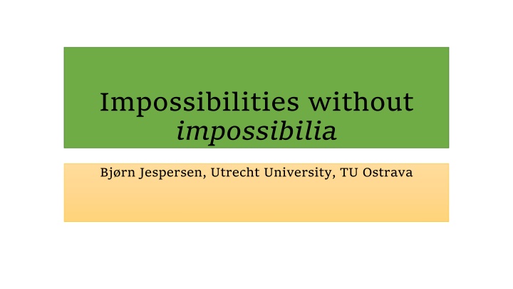 impossibilities without impossibilia