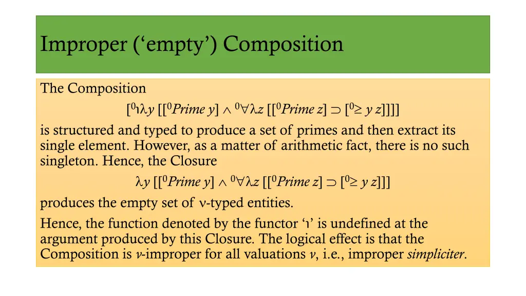 improper empty composition