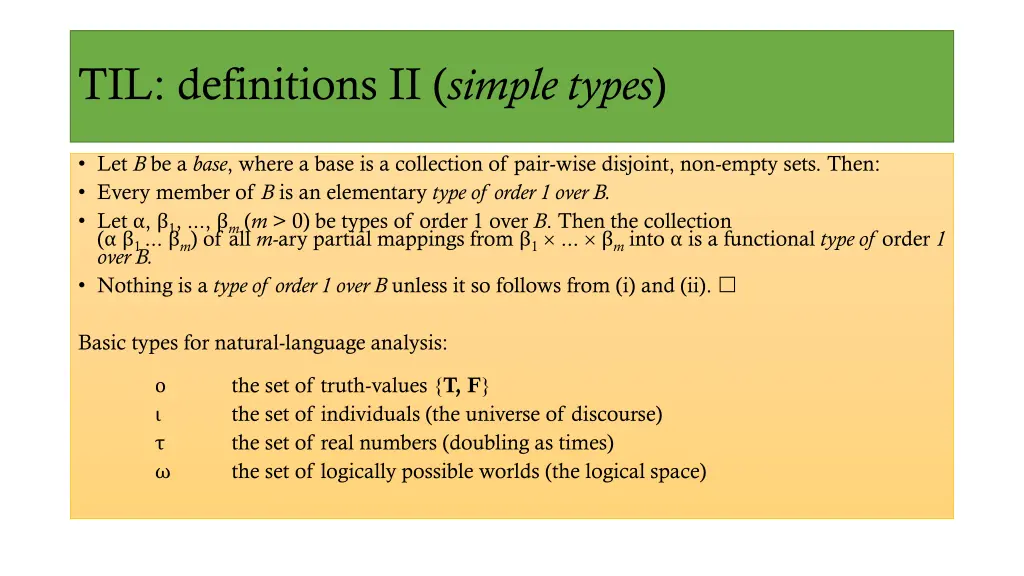 til definitions ii simple types
