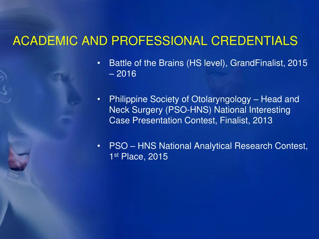 academic and professional credentials 1