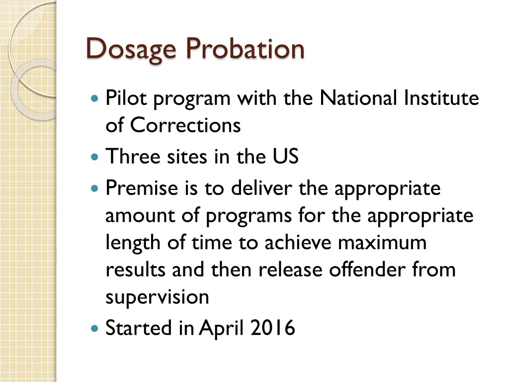 dosage probation