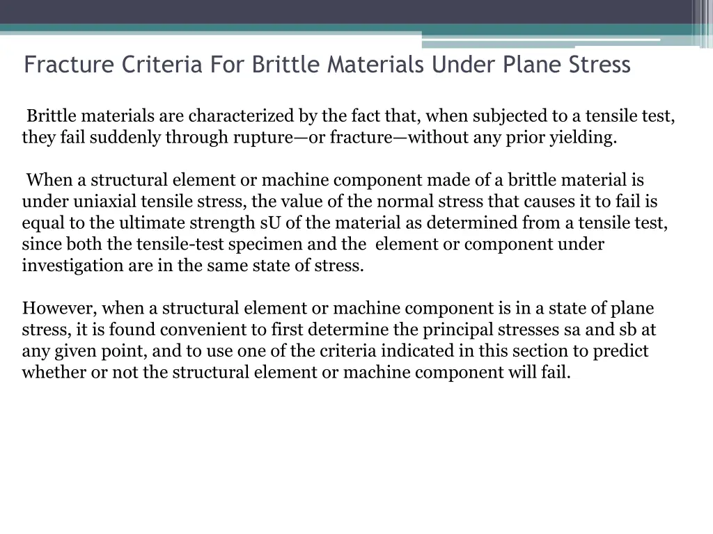 fracture criteria for brittle materials under