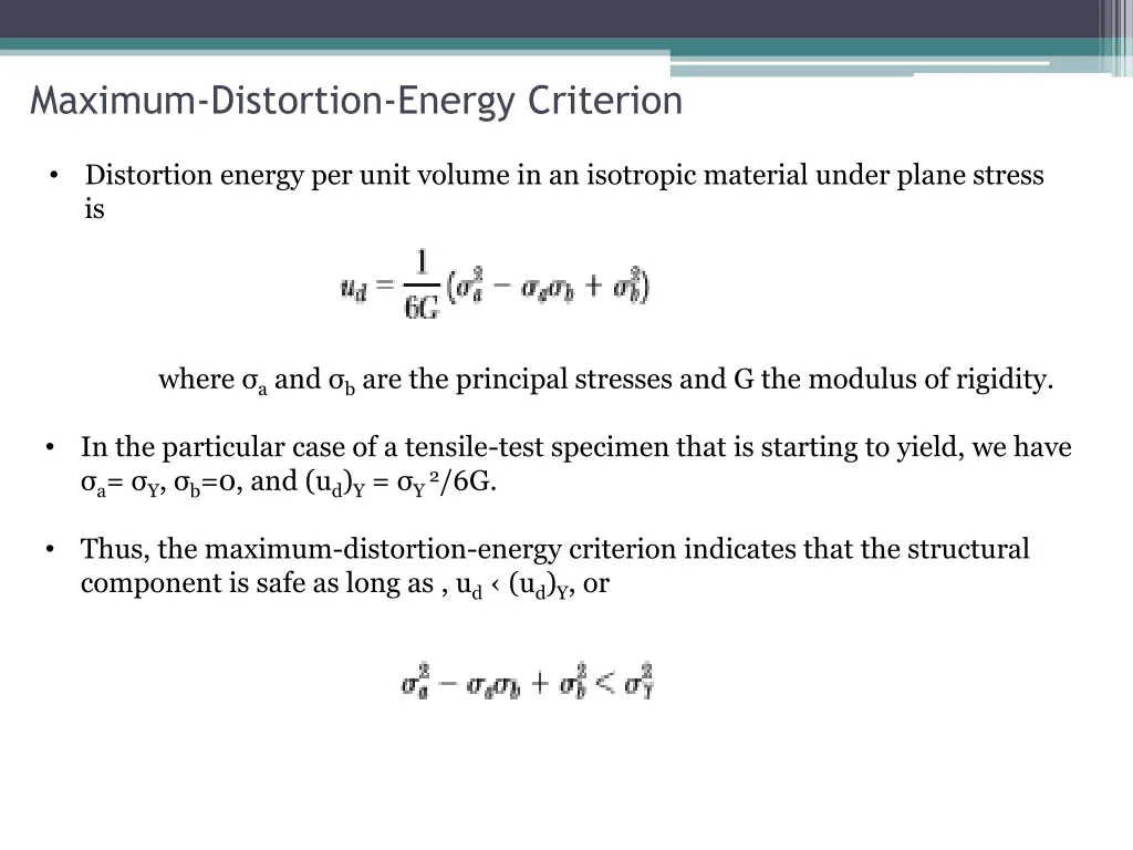 maximum distortion energy criterion 1