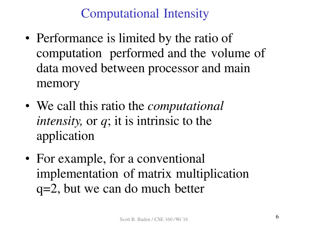computational intensity