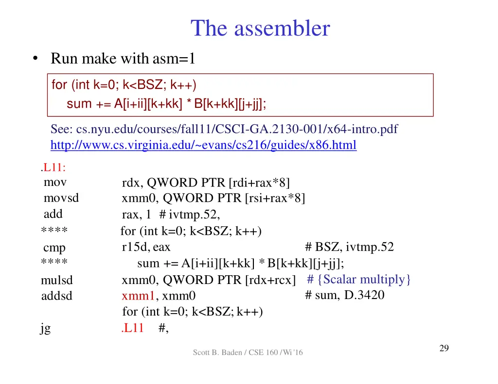 the assembler