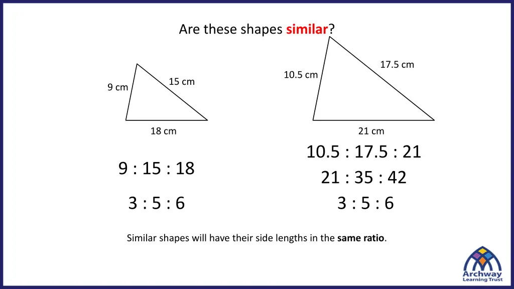 are these shapes similar 1