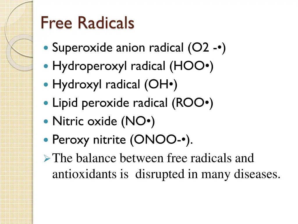 free radicals