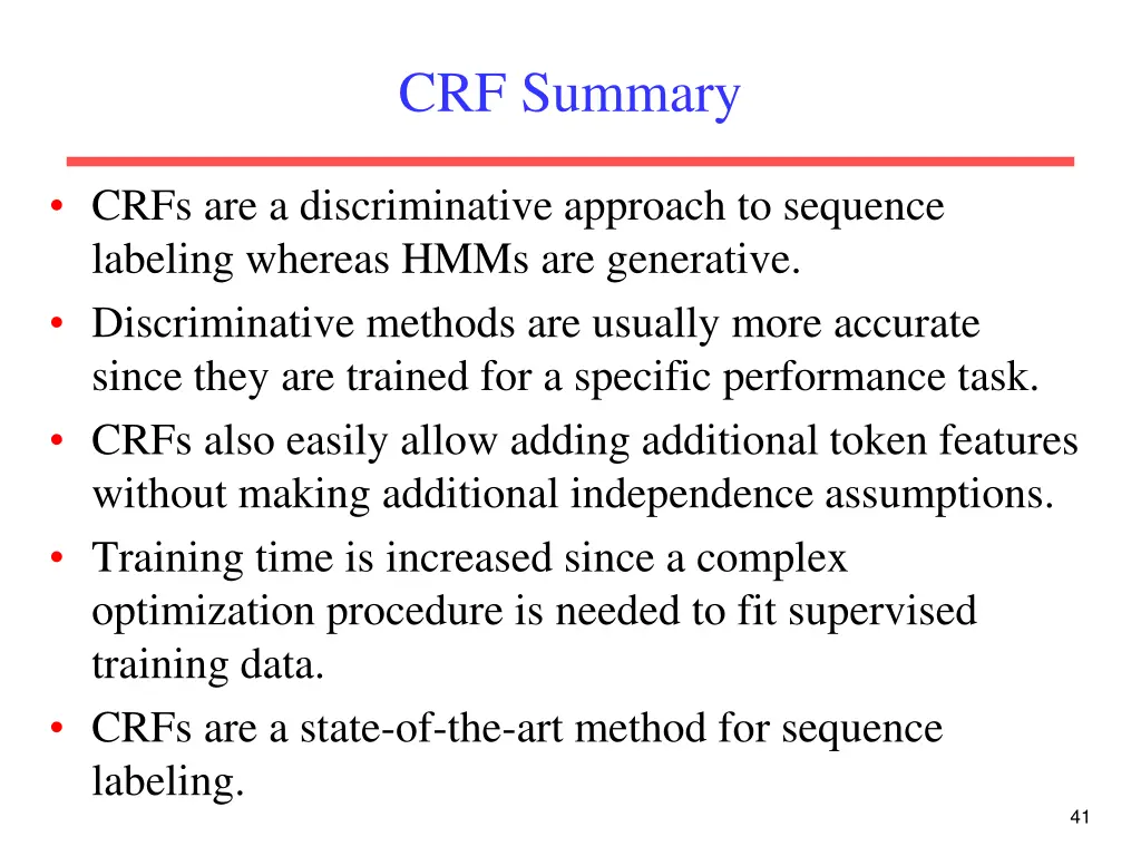 crf summary