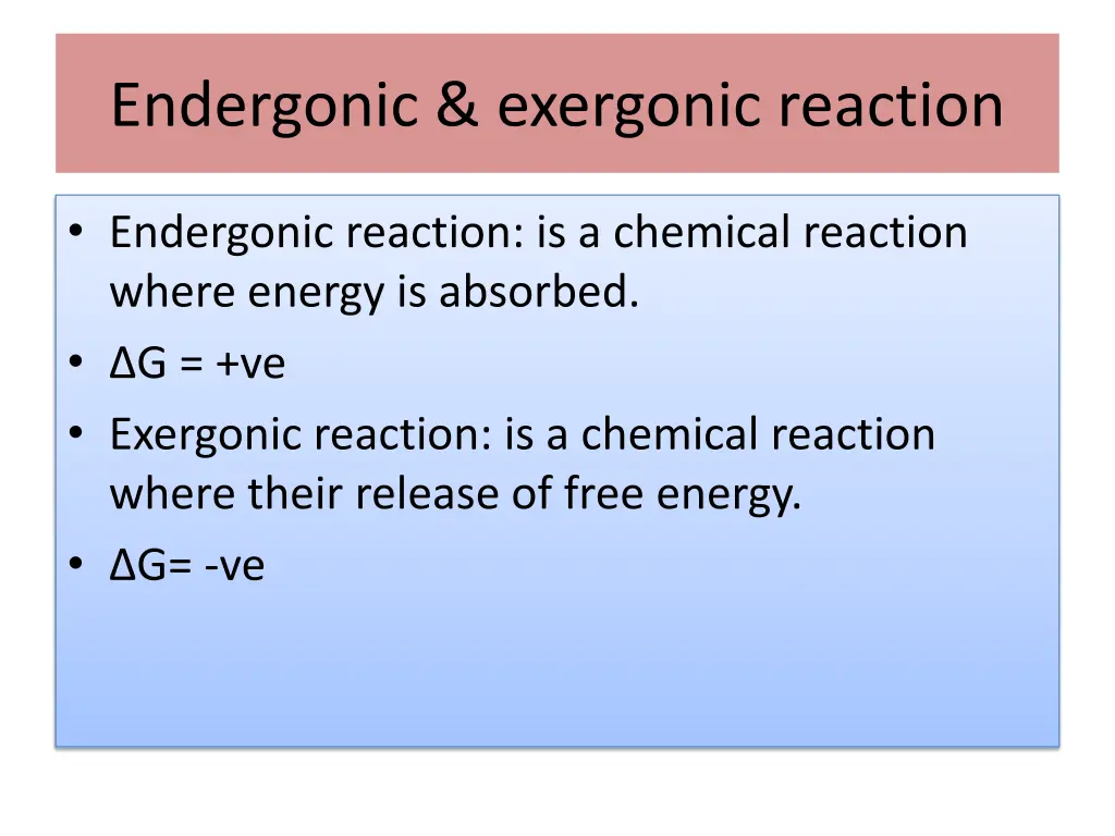endergonic exergonic reaction