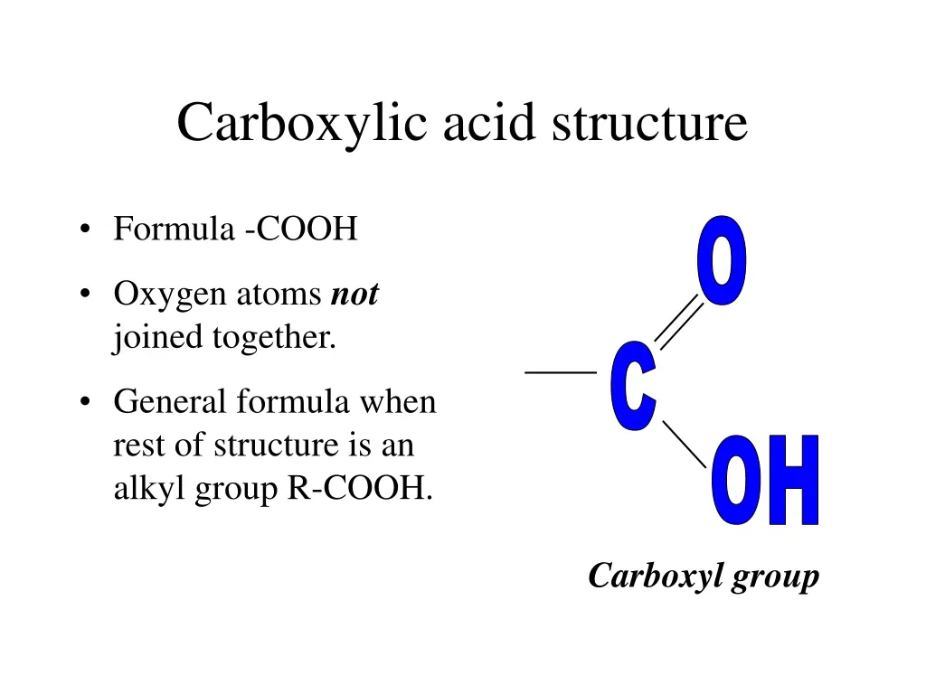 carboxylic acid structure