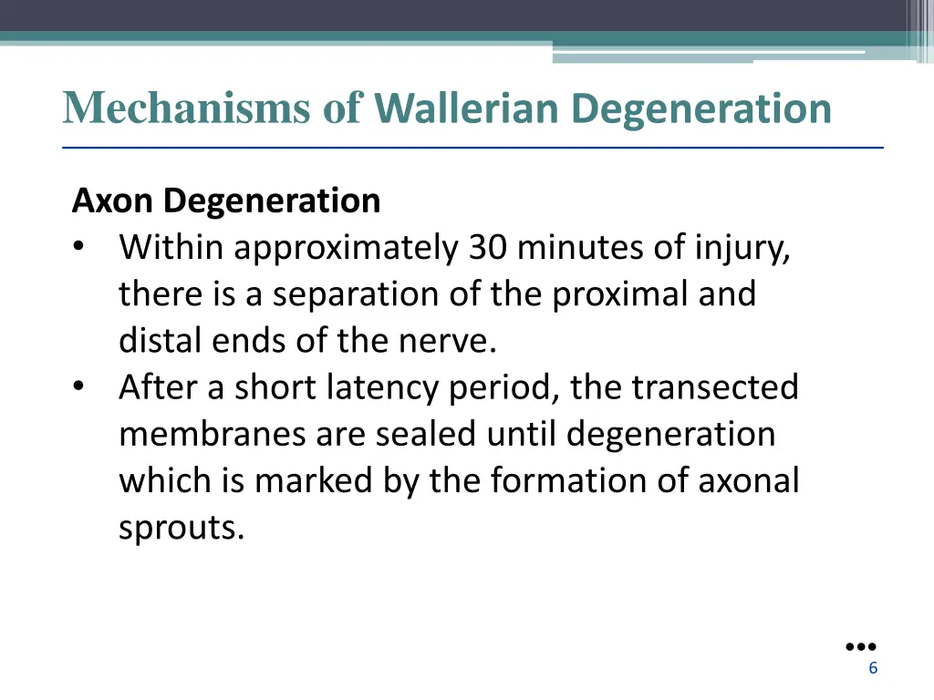 mechanisms of wallerian degeneration