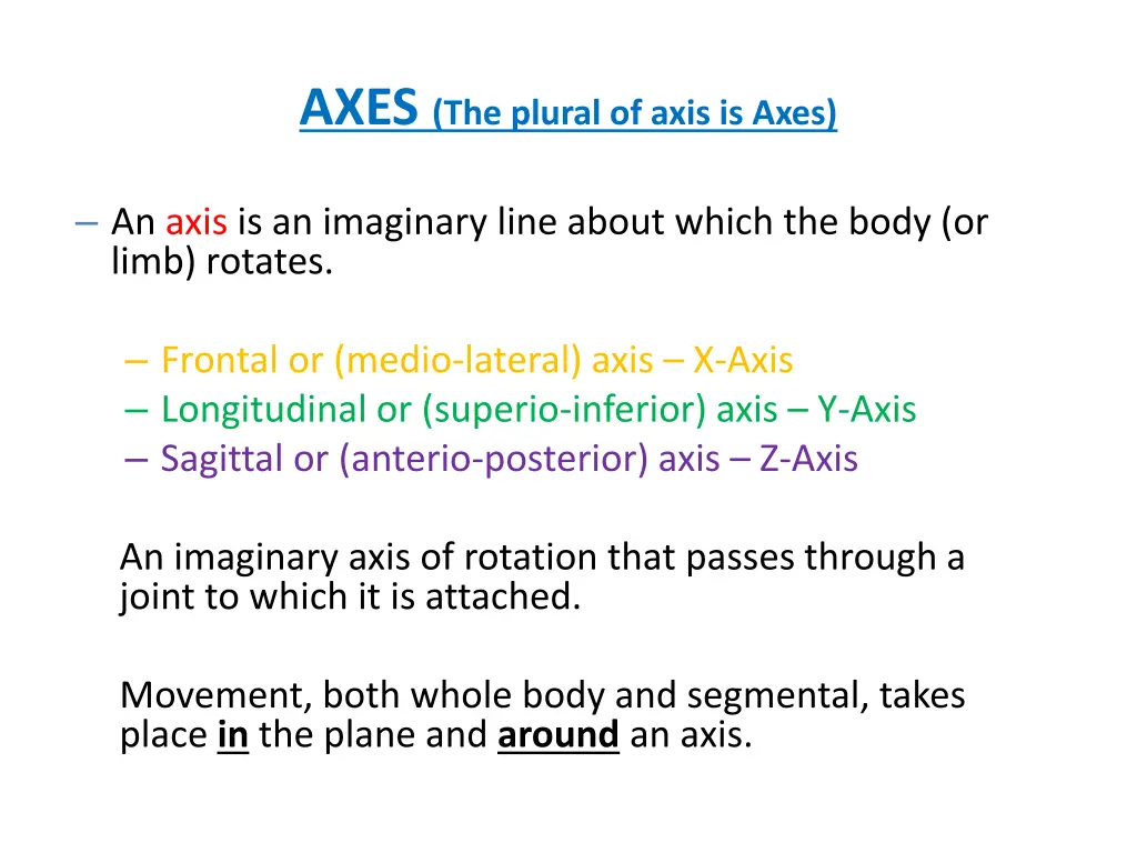 axes the plural of axis is axes