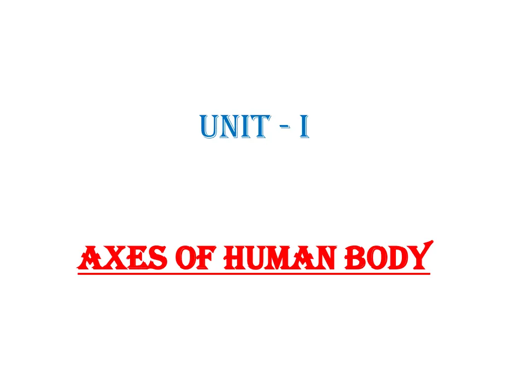 unit i