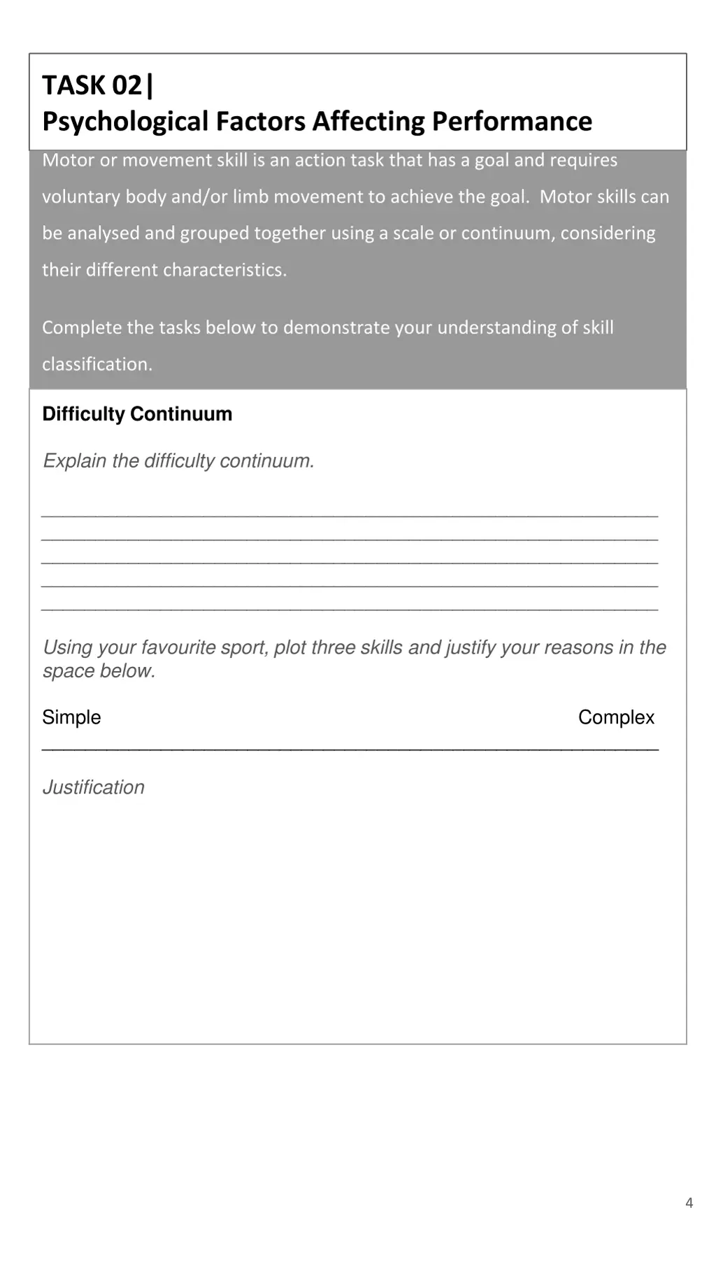 task 02 psychological factors affecting