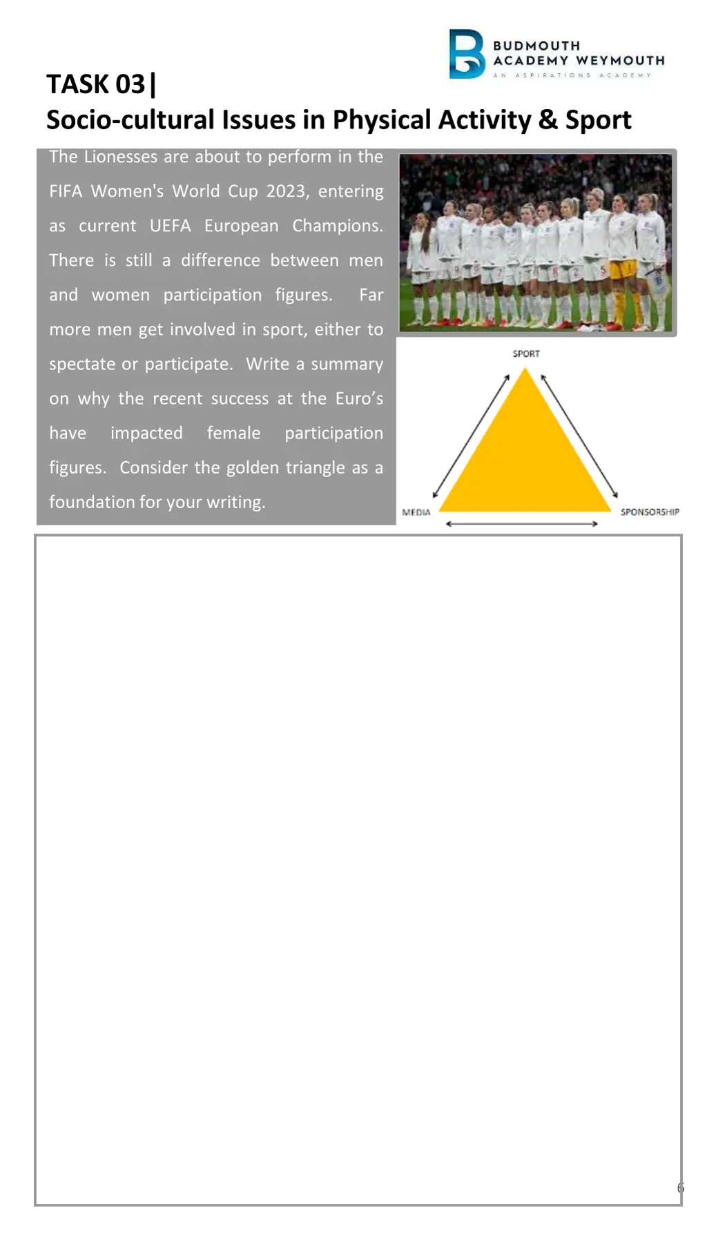 task 03 socio cultural issues in physical