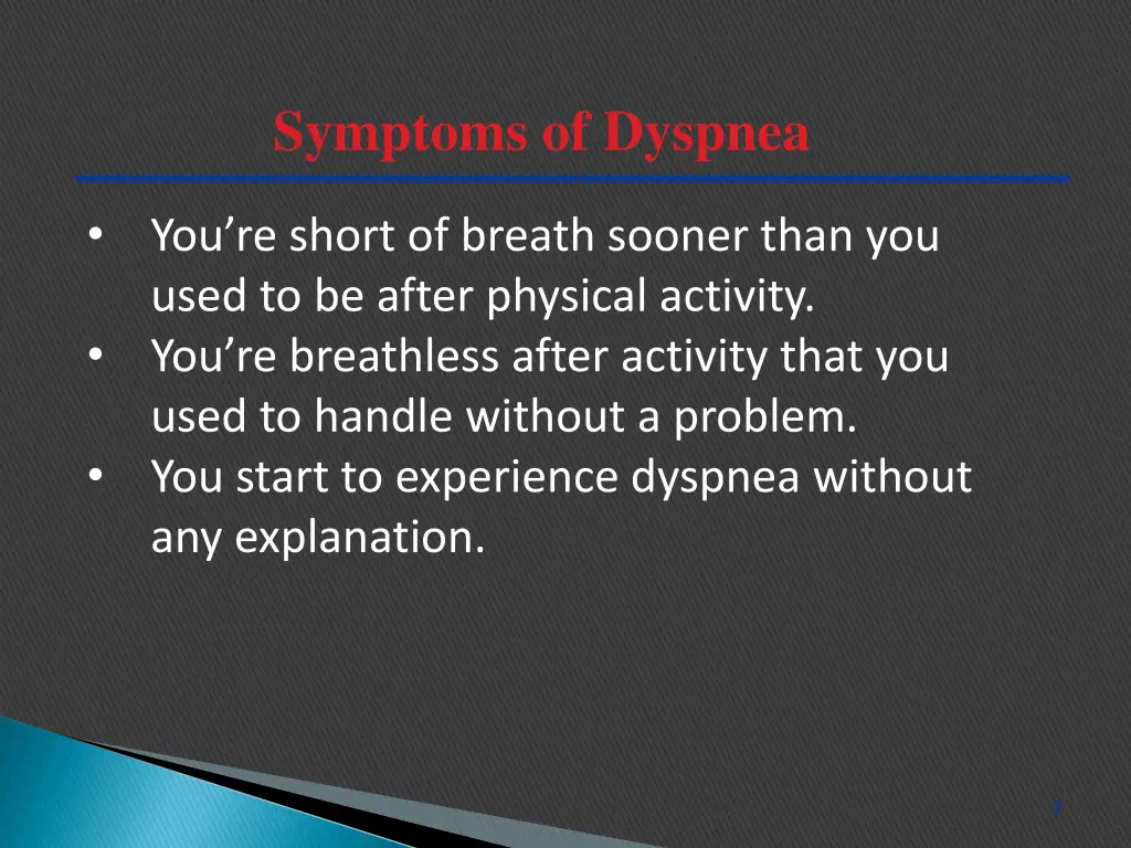 symptoms of dyspnea 1
