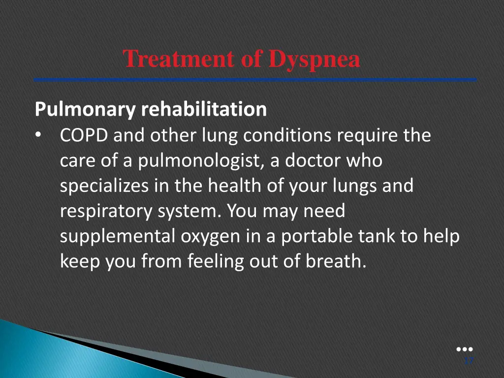 treatment of dyspnea 1