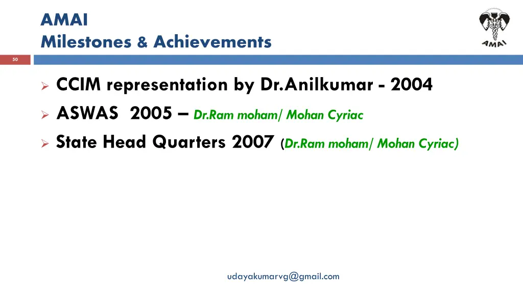 amai milestones achievements 2