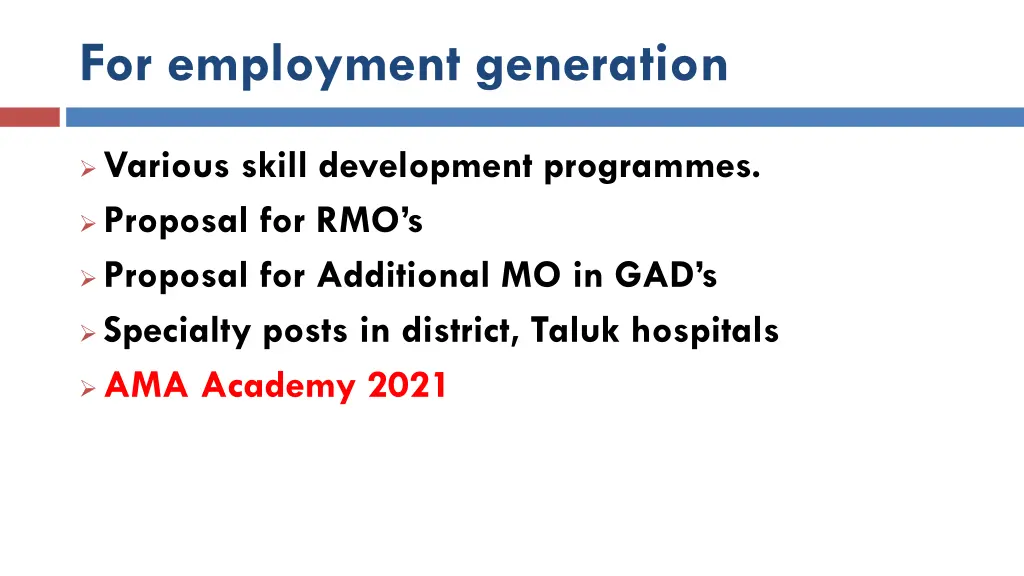 for employment generation 1