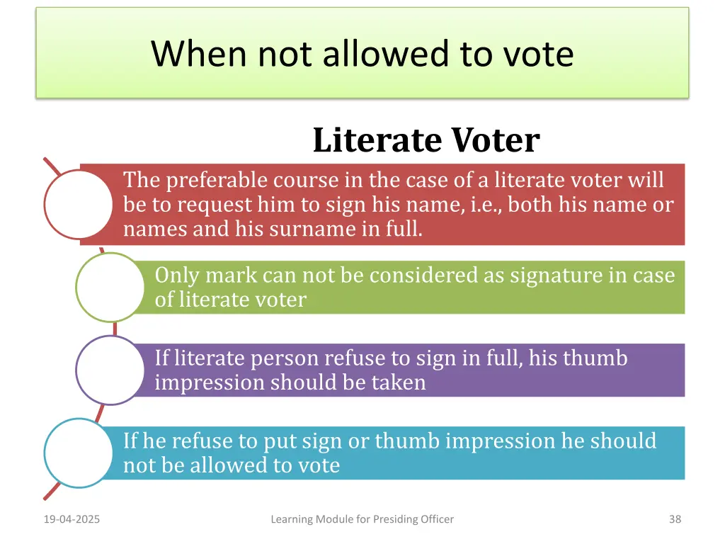 when not allowed to vote