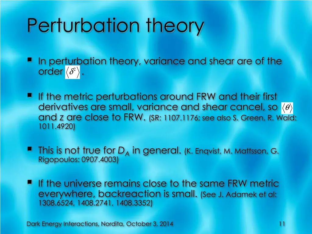 perturbation theory