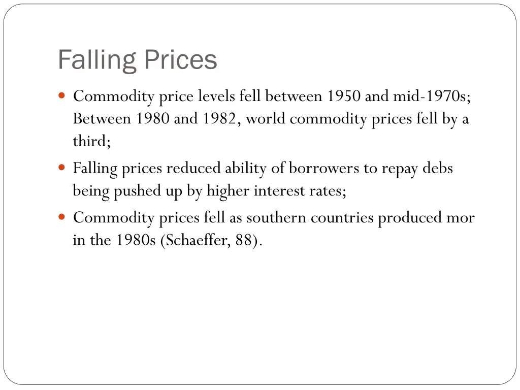 falling prices