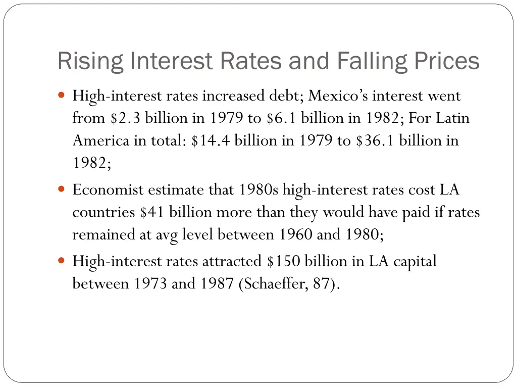 rising interest rates and falling prices