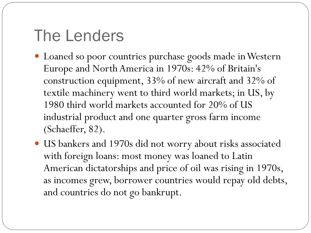 the lenders 1