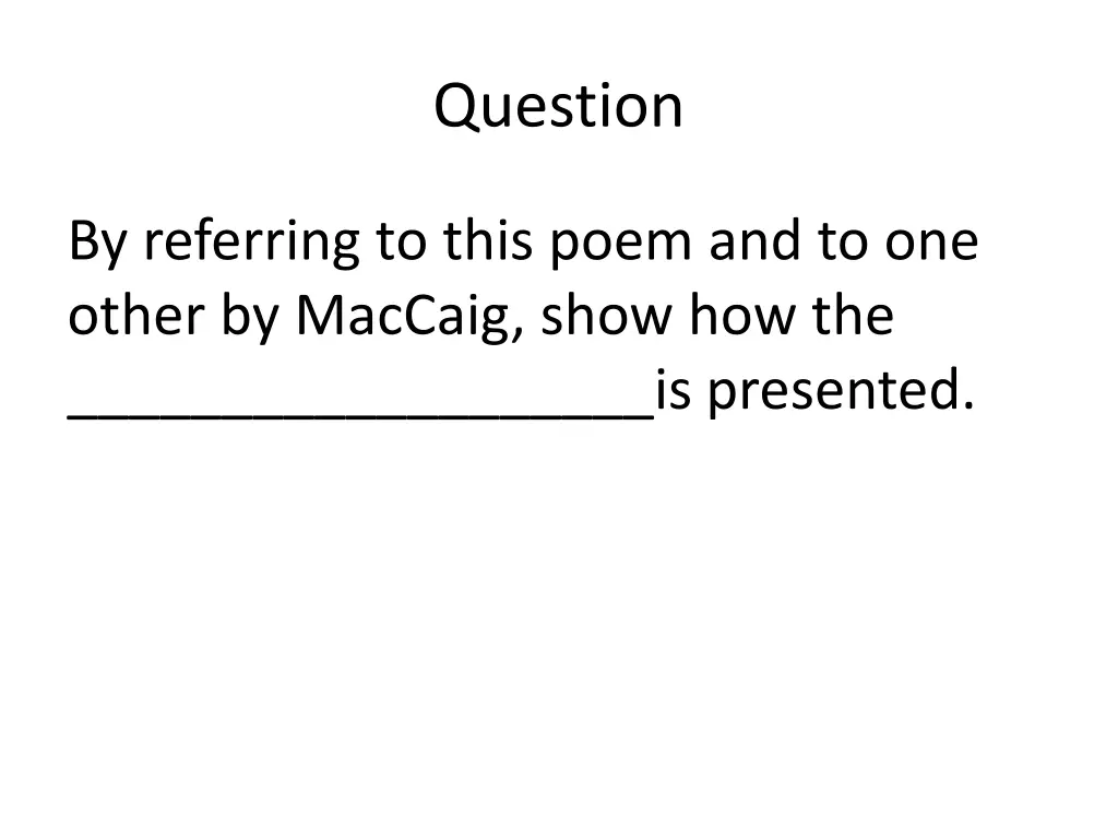question