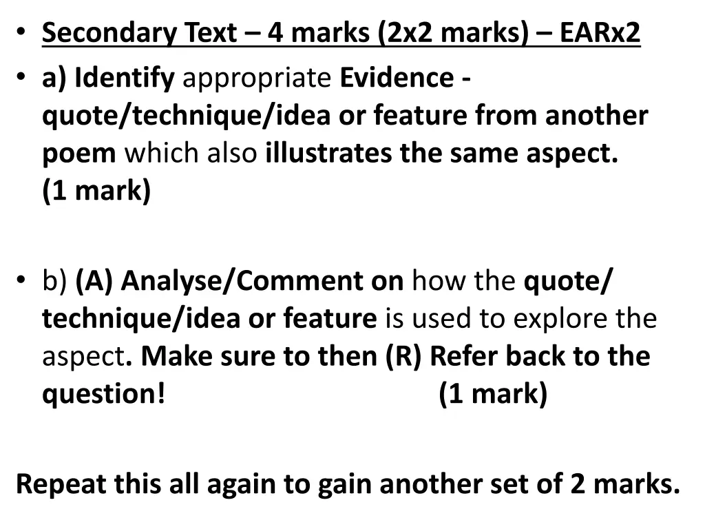 secondary text 4 marks 2x2 marks earx2 a identify 1