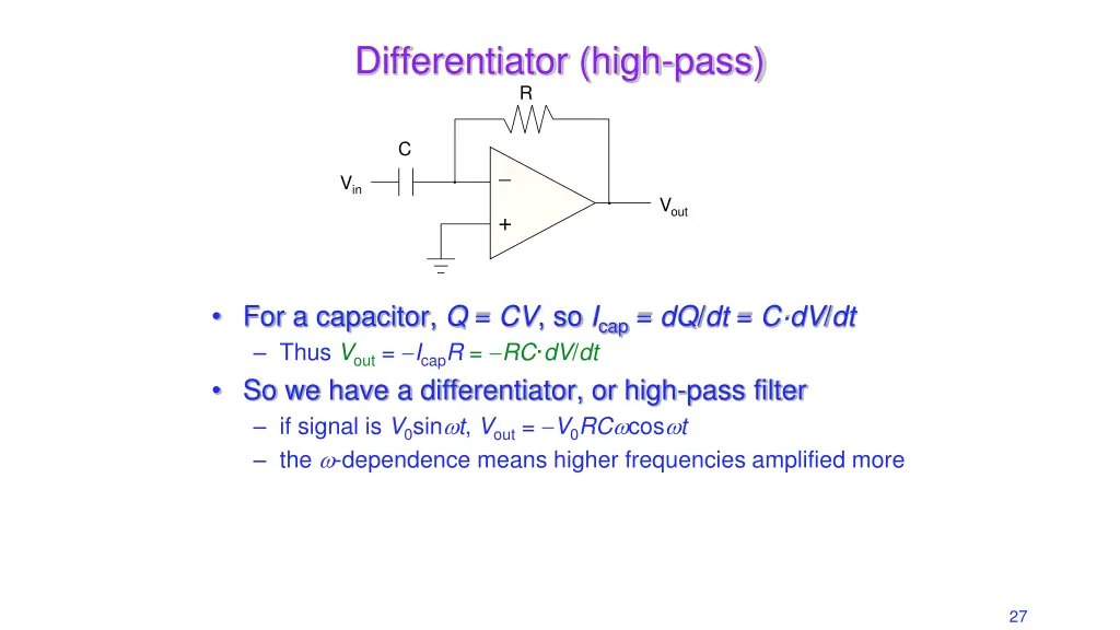differentiator high pass r